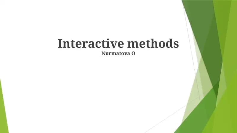 Interactive Methods