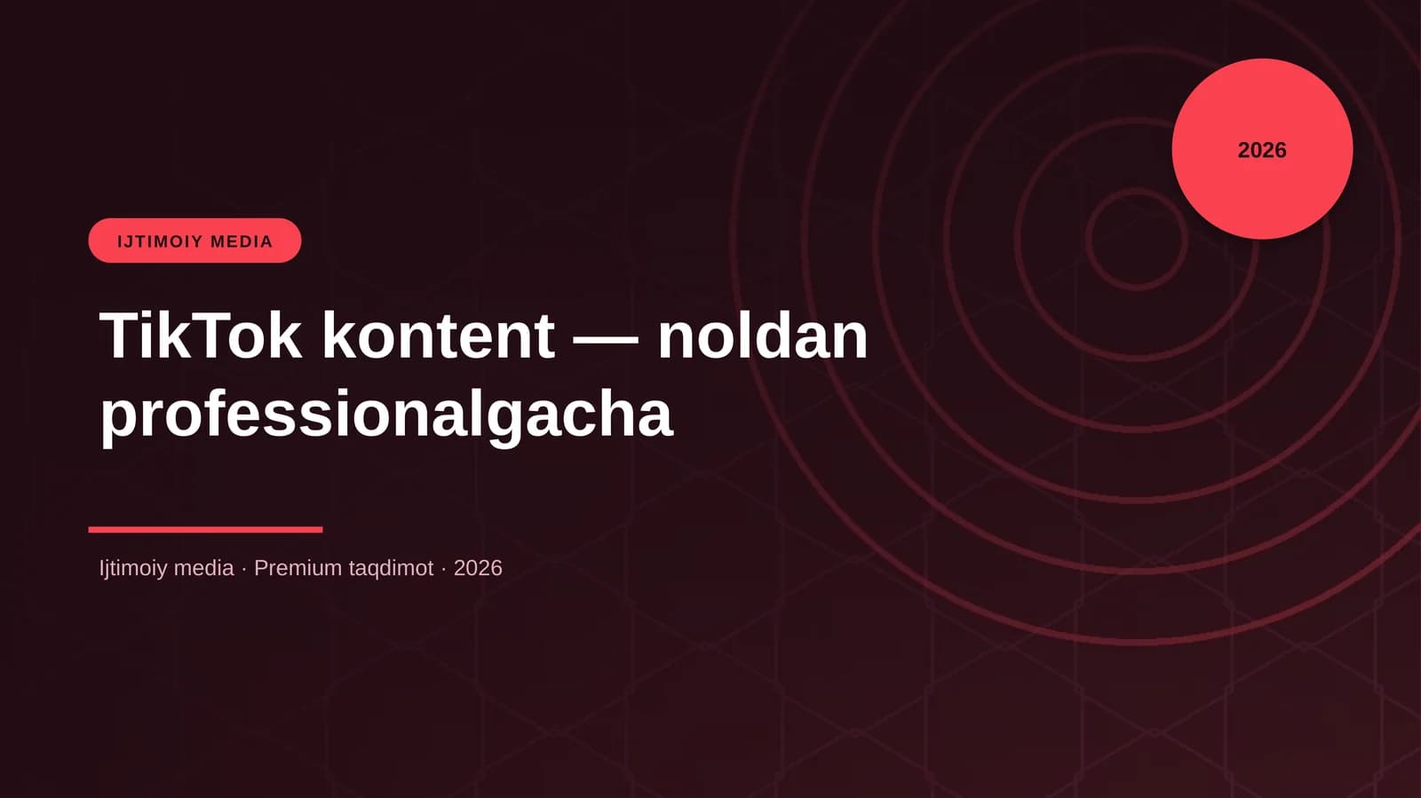 TikTok kontent — noldan professionalgacha