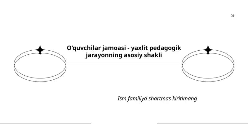 O‘quvchilar jamoasi - yaxlit pedagogik jarayonning asosiy shakli