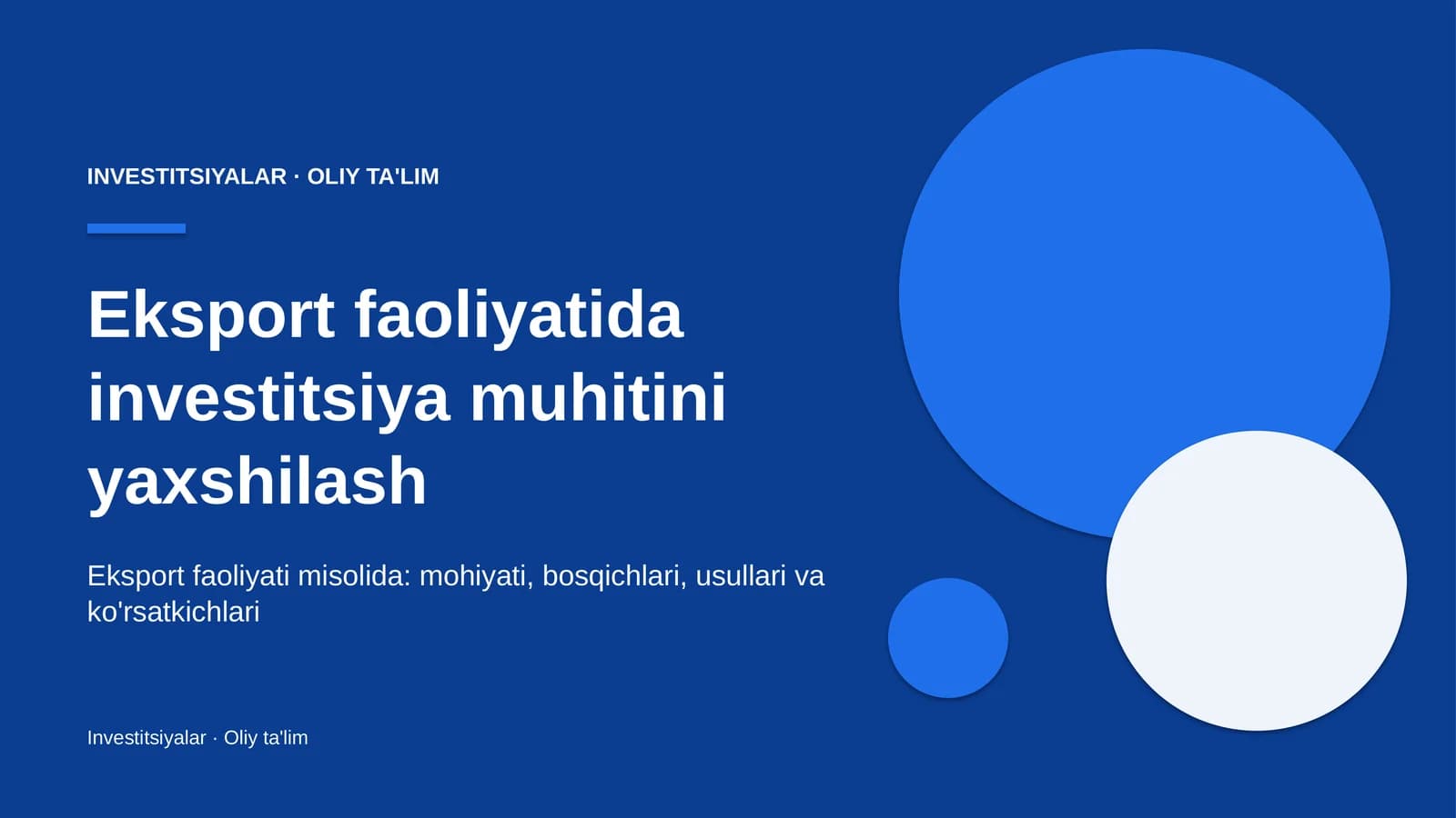 eksport faoliyatida investitsiya muhitini yaxshilash 2183