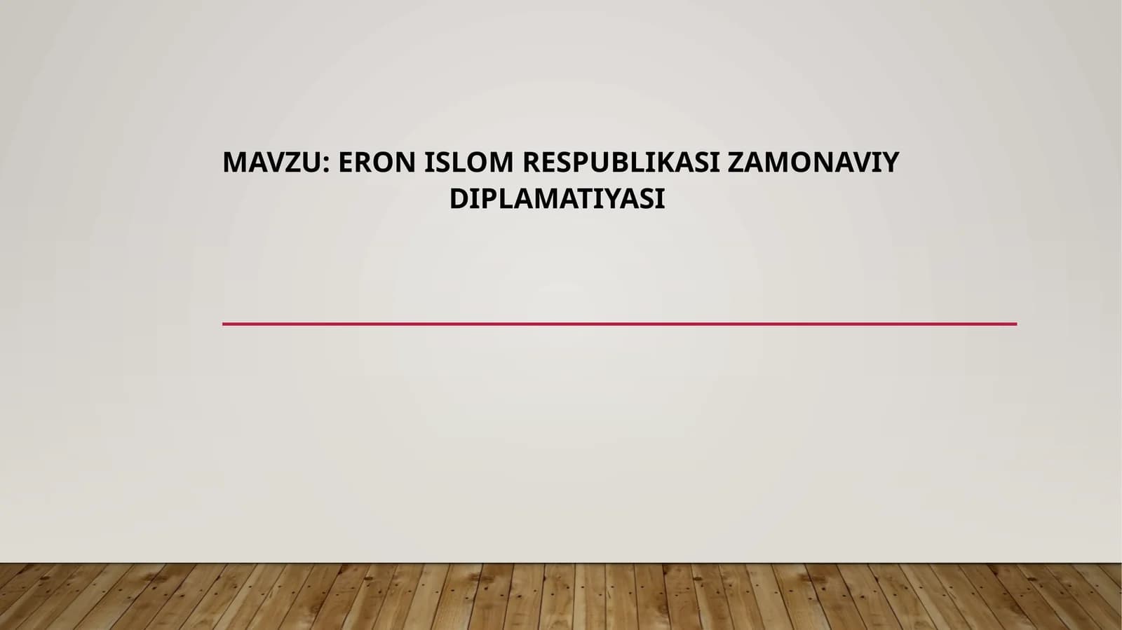 Eron Islom Respublikasi zamonaviy diplomatiyasi