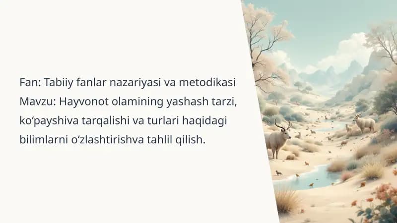 Tabiiy fanlarni nazariyasi va metodikasi