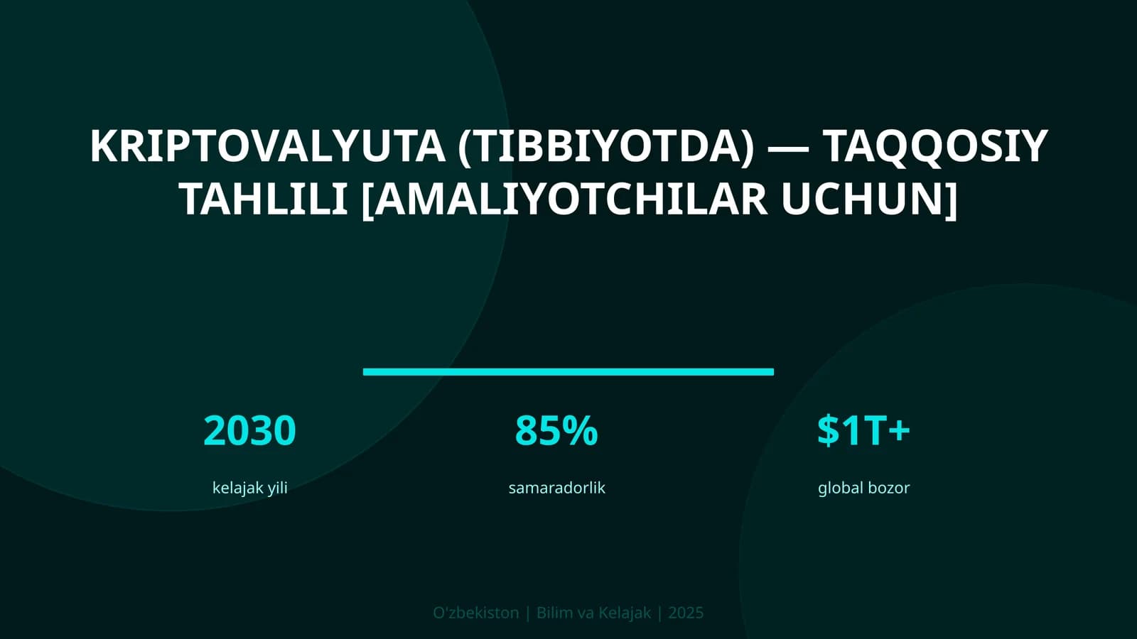 Kriptovalyuta (tibbiyotda) — taqqosiy tahlili [amaliyotchilar uchun]