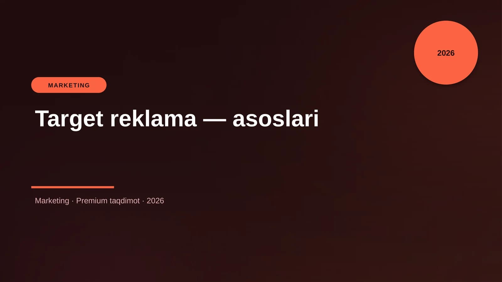 Target reklama — asoslari