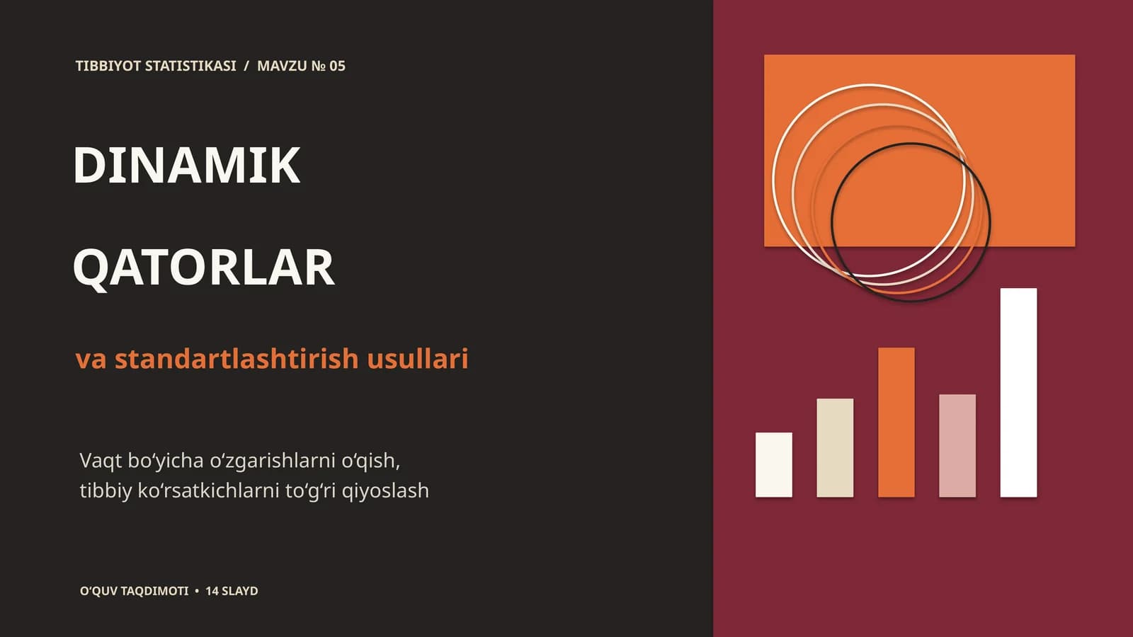 TIBBIYOT STATISTIKASI / MAVZU № 05