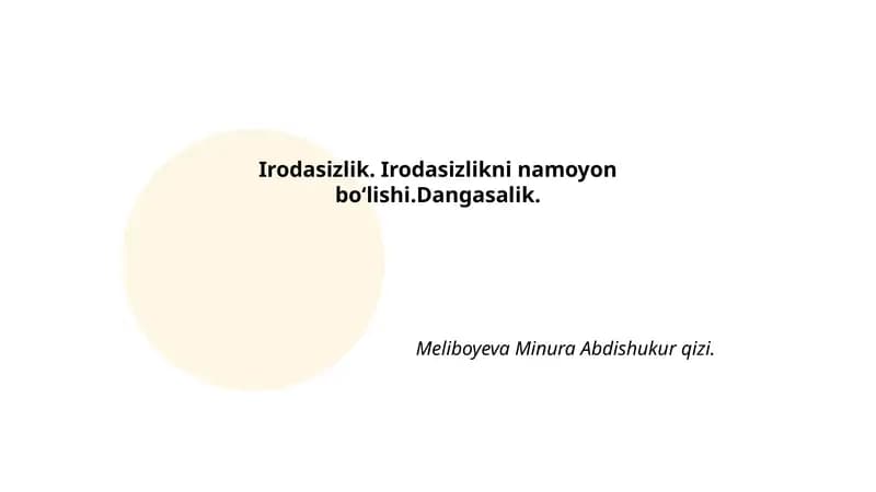 Irodasizlik