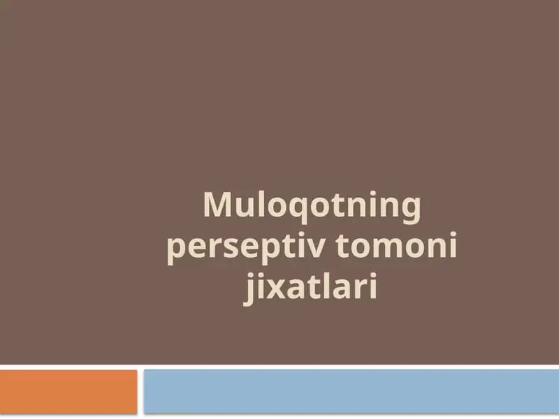 Muloqotning turli shakllari va bosqichlari