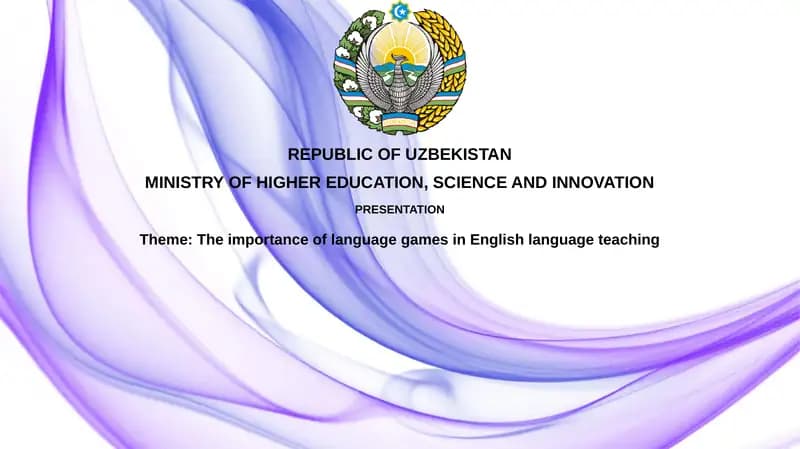 The importance of language games in English language teaching