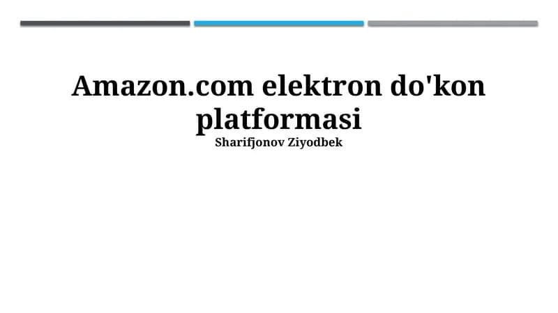 Amazon.com Elektron Do'kon Platformasi