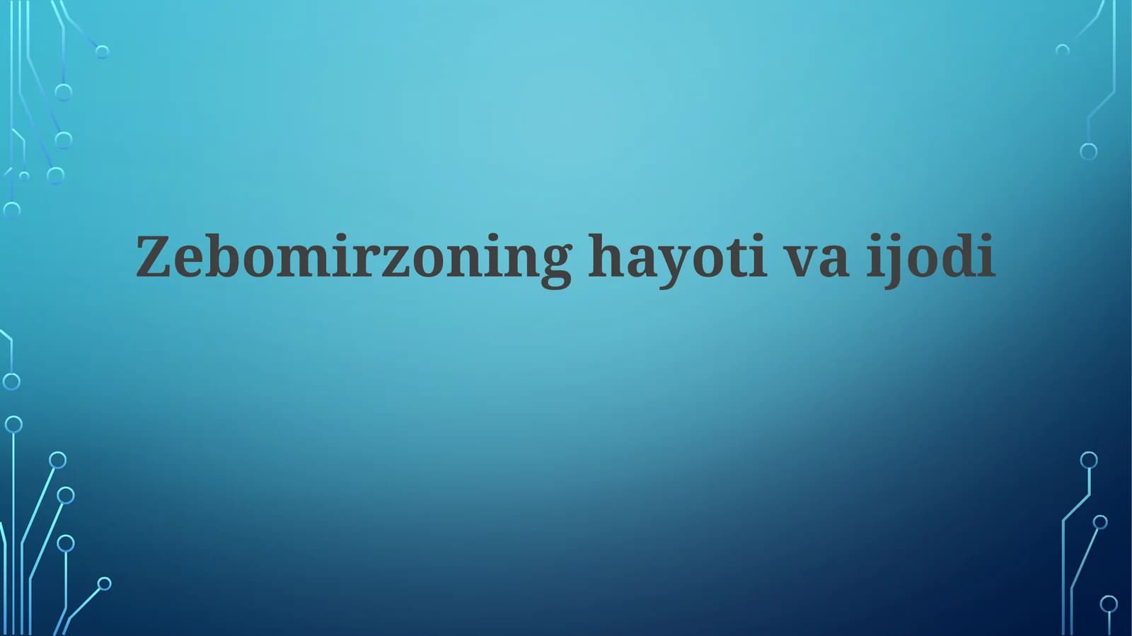 Zebomirzoninghayotivaijodi