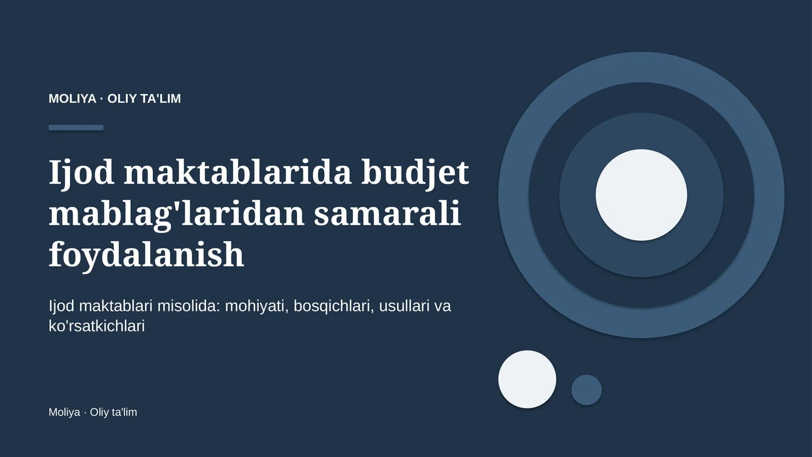 Ijod maktablarida budjet mablag'laridan samarali foydalanish