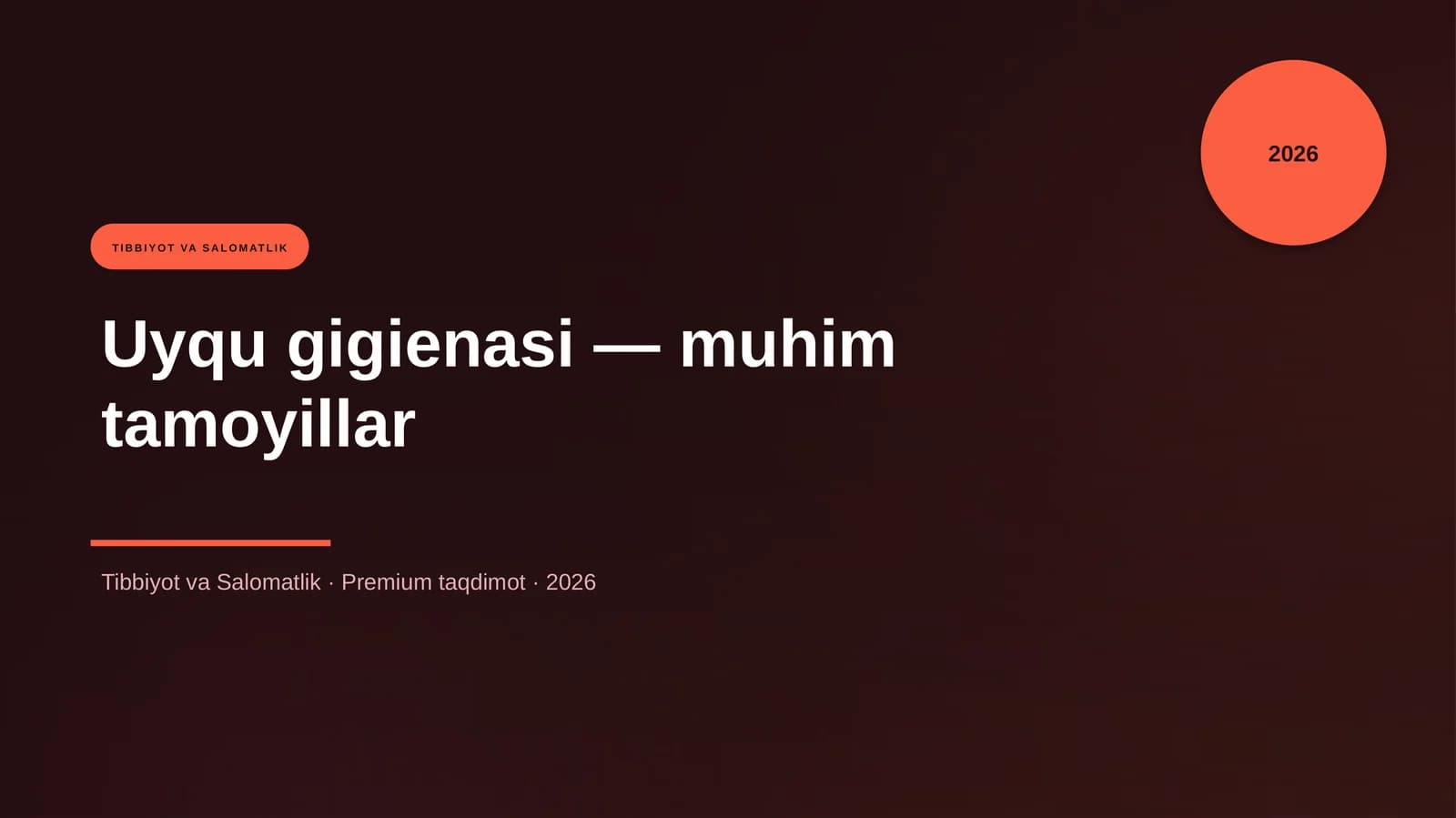 Uyqu gigienasi — muhim tamoyillar