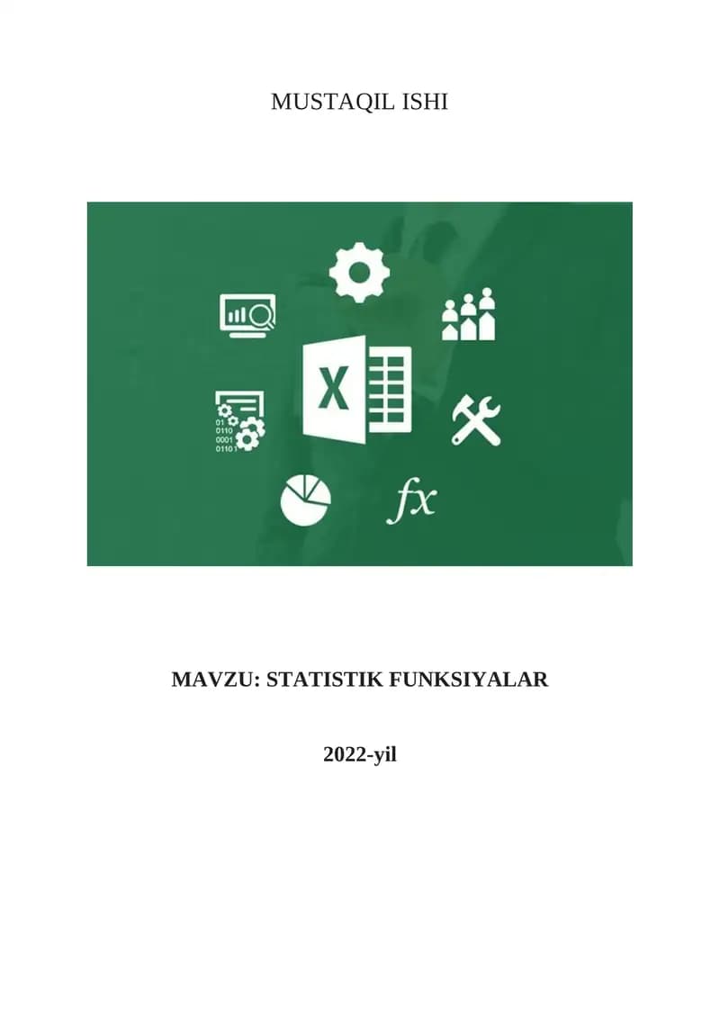 Statistik Funktsiyalar