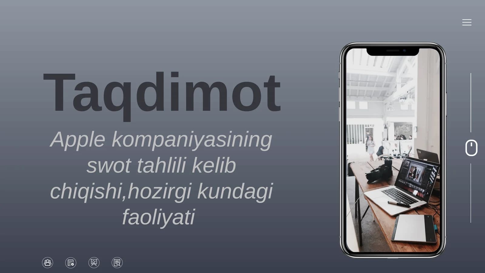 Apple kompaniyasining swot tahlili kelib chiqishi,hozirgi kundagi faoliyati