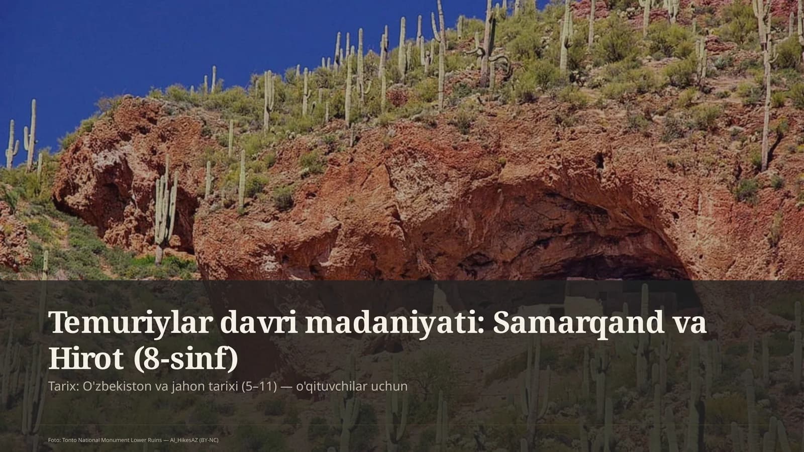 Temuriylar davri madaniyati: Samarqand va Hirot (8-sinf)