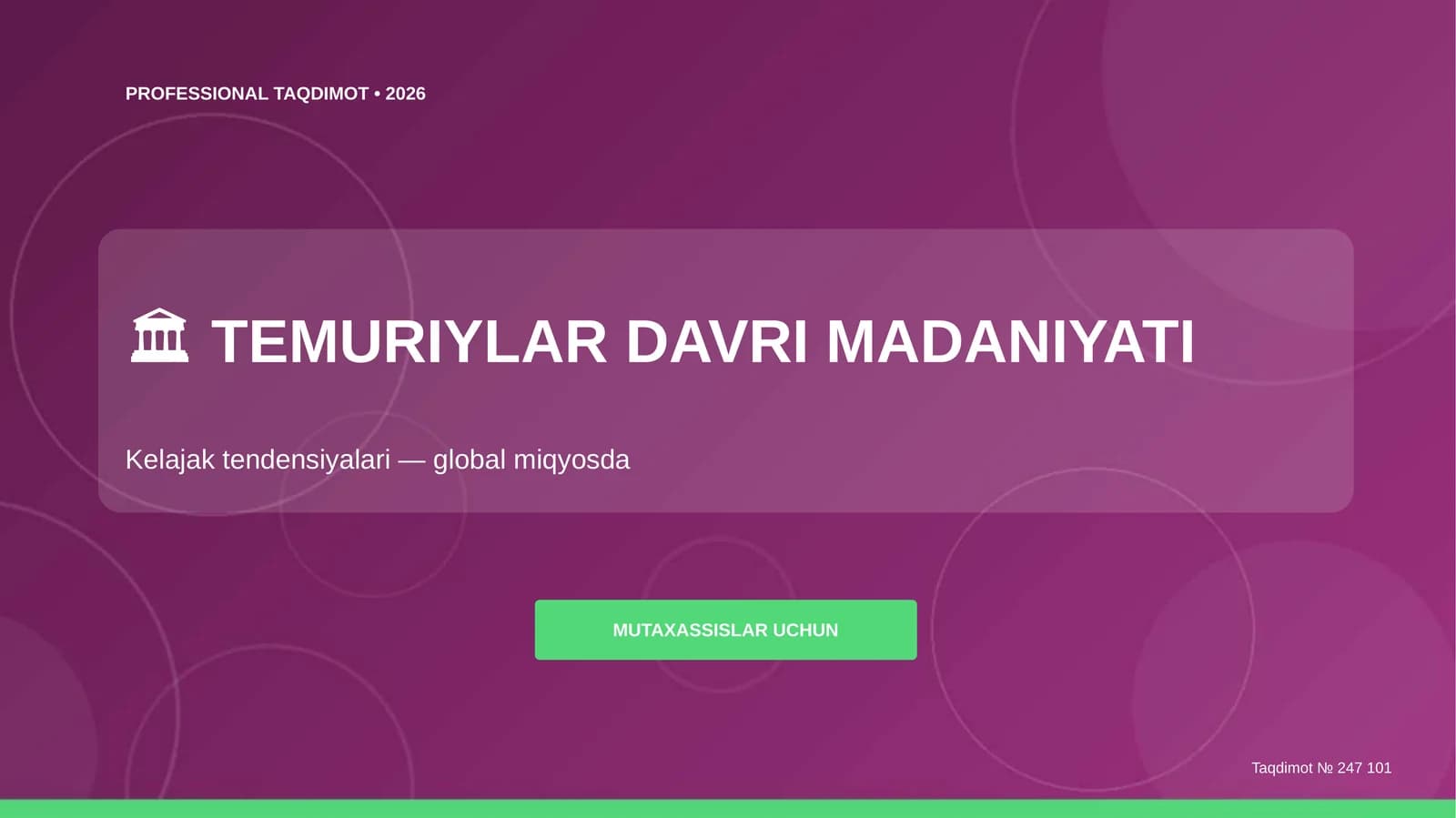 TEMURIYLAR DAVRI MADANIYATI