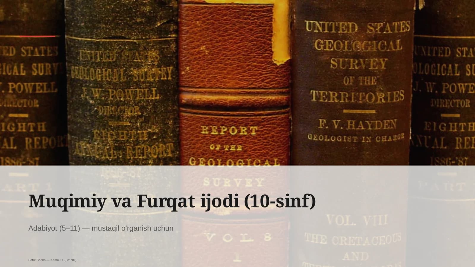 Muqimiy va Furqat ijodi (10-sinf)