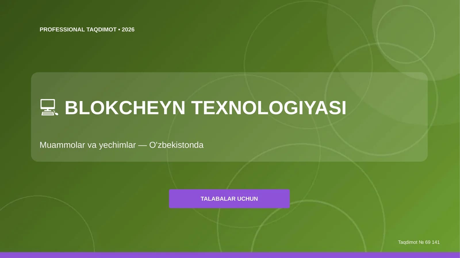 BLOKCHEYN TEXNOLOGIYASI