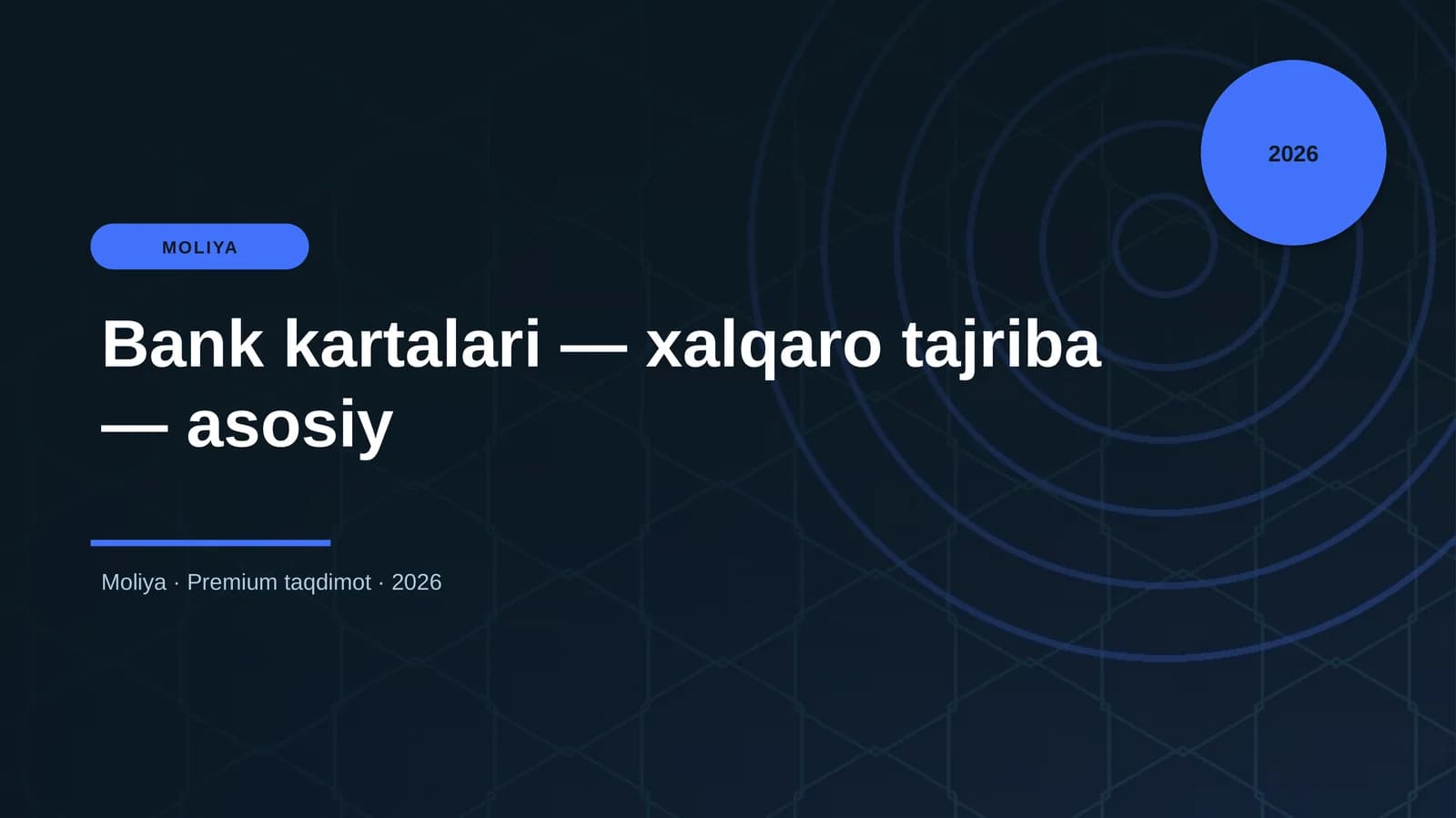 Bank kartalari — xalqaro tajriba — asosiy