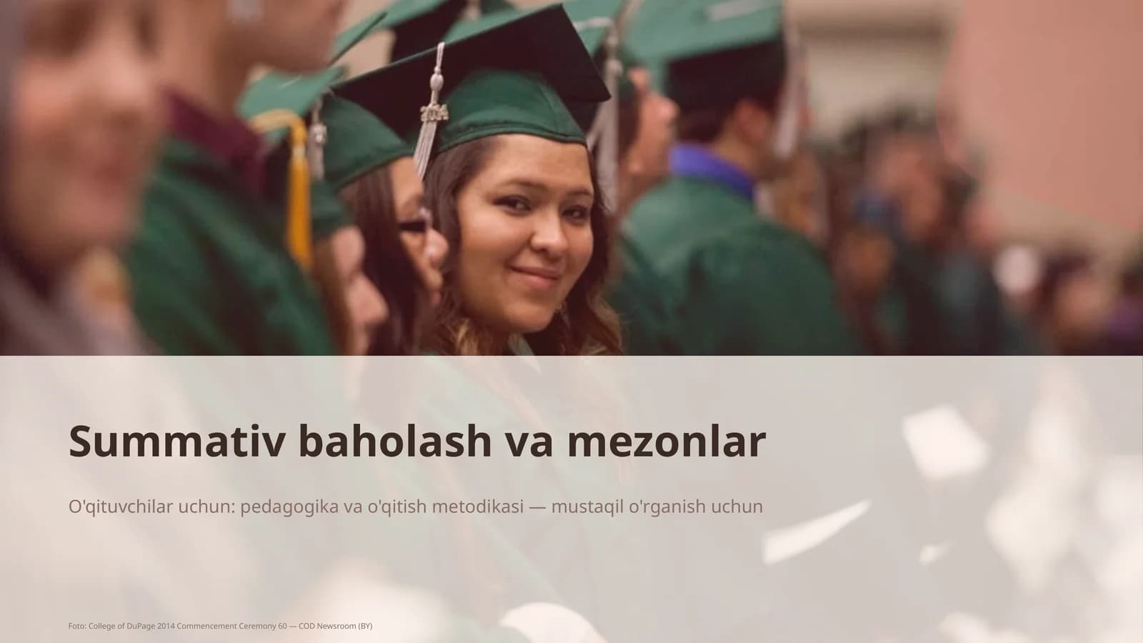 Summativ baholash va mezonlar