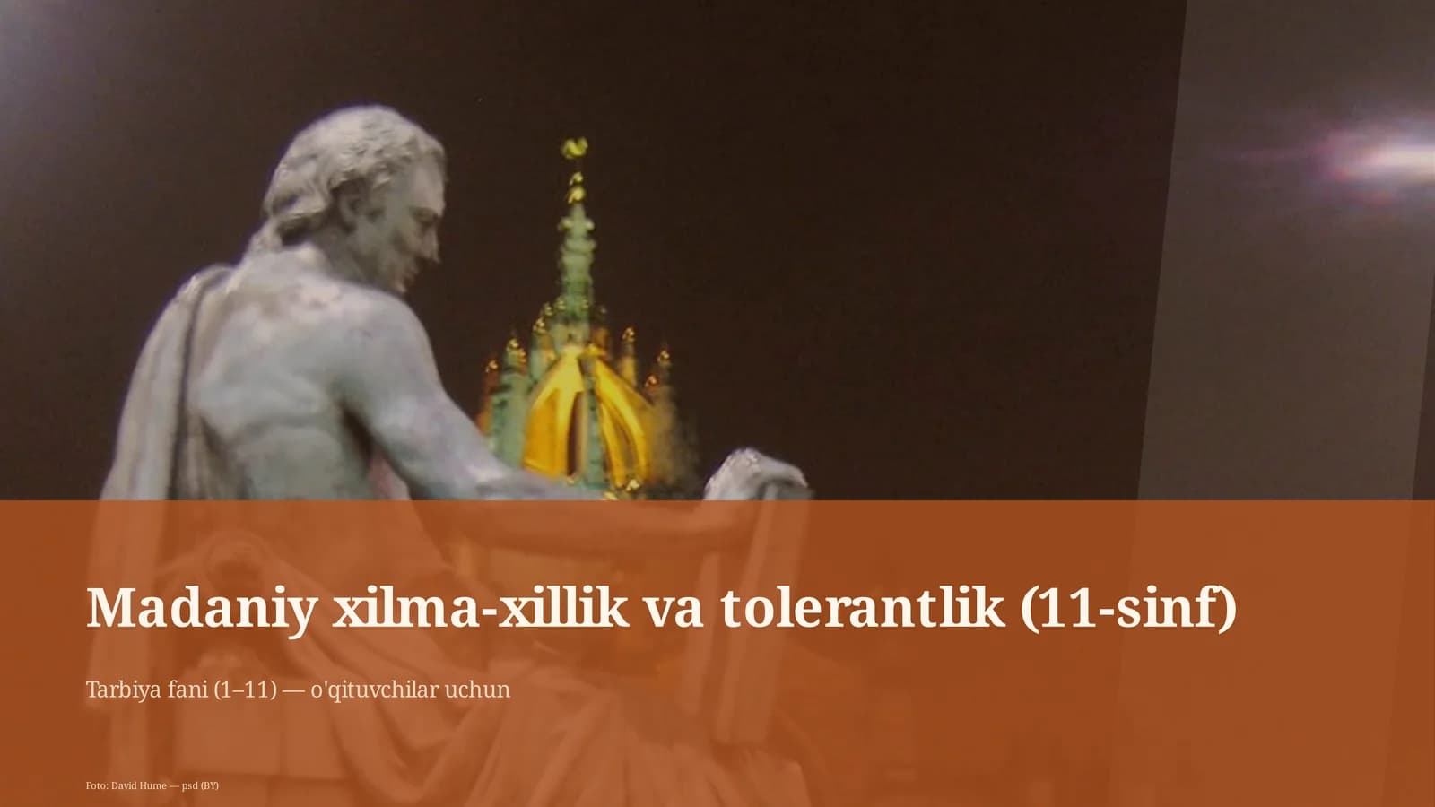 Madaniy xilma-xillik va tolerantlik (11-sinf)