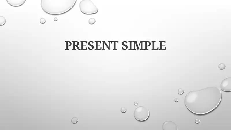 PRESENT SIMPLE
