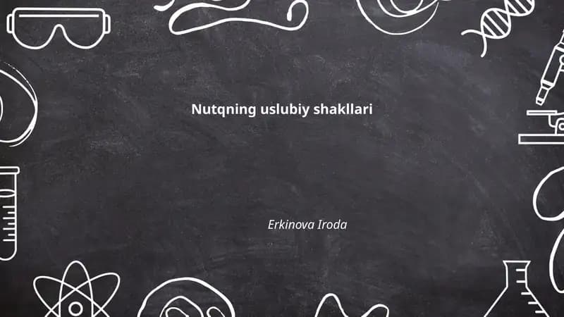 Nutqning uslubiy shakllari
