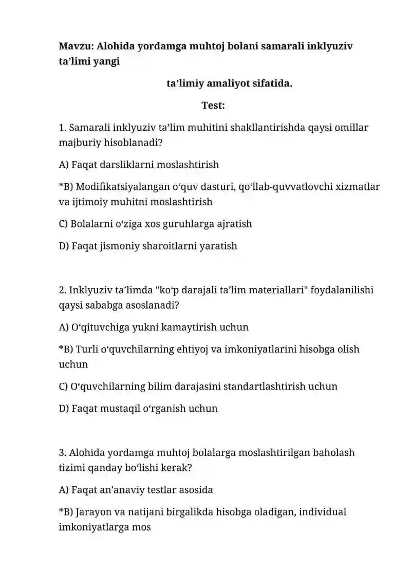 Samarali inklyuziv ta'lim