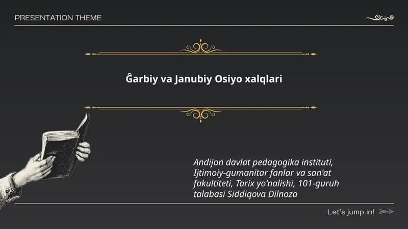 Ĝarbiy va Janubiy Osiyo xalqlari