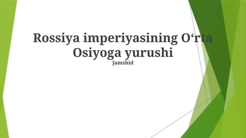 Rossiya imperiyasining Oʻrta Osiyoga yurushi