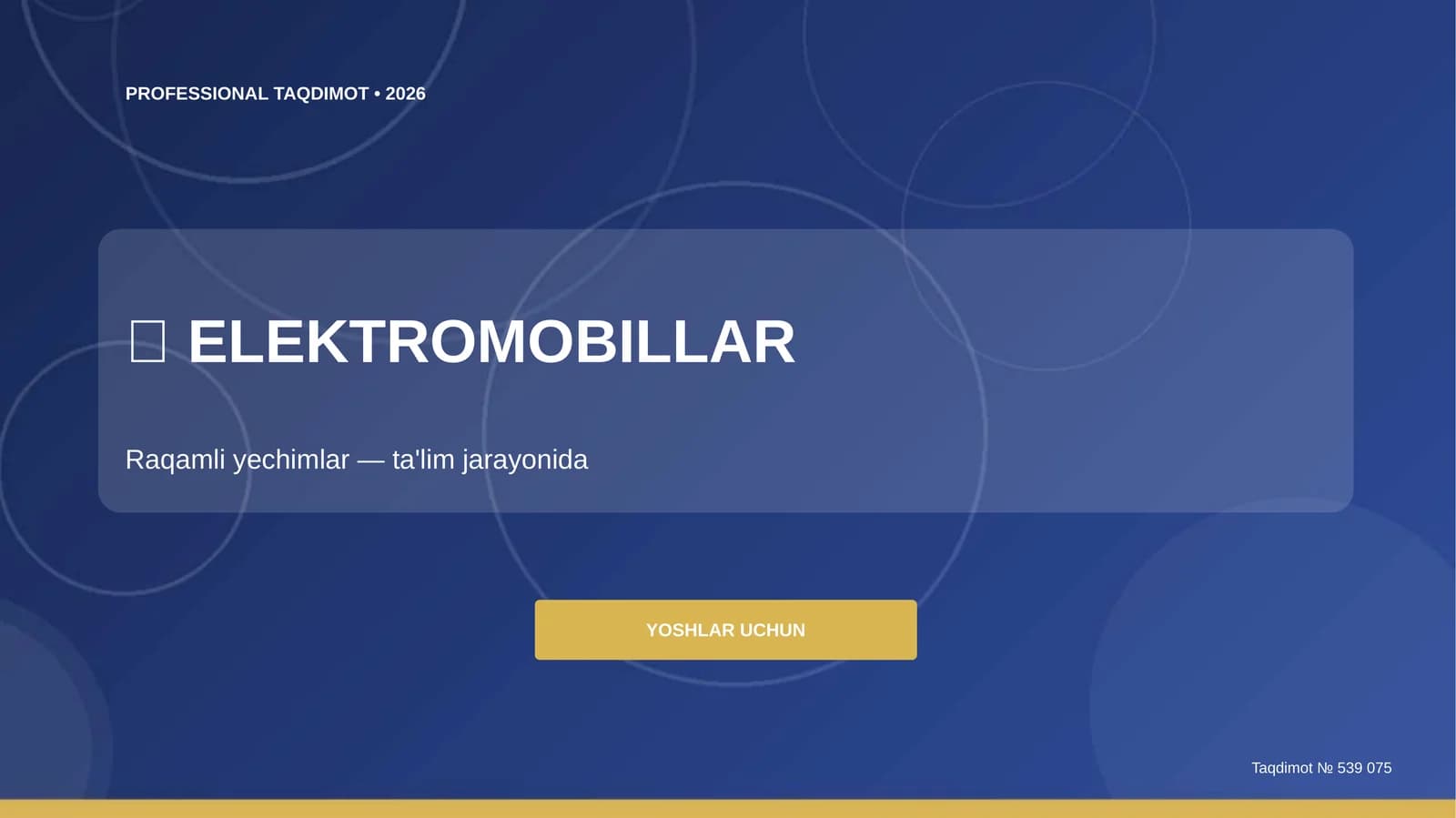 Elektromobillar: raqamli yechimlar (ta'lim jarayonida) [yoshlar uchun]