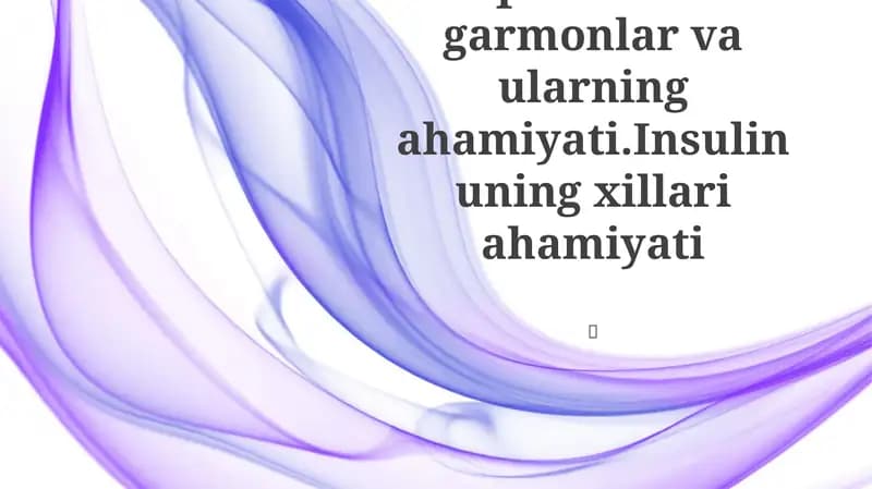 Oqsil tabiatli garmonlar va ularning ahamiyati