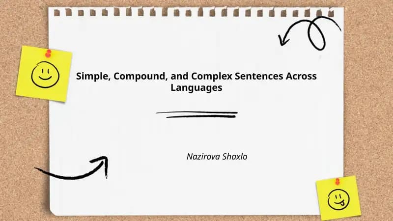 Simple, Compound, and Complex Sentences Across Languages