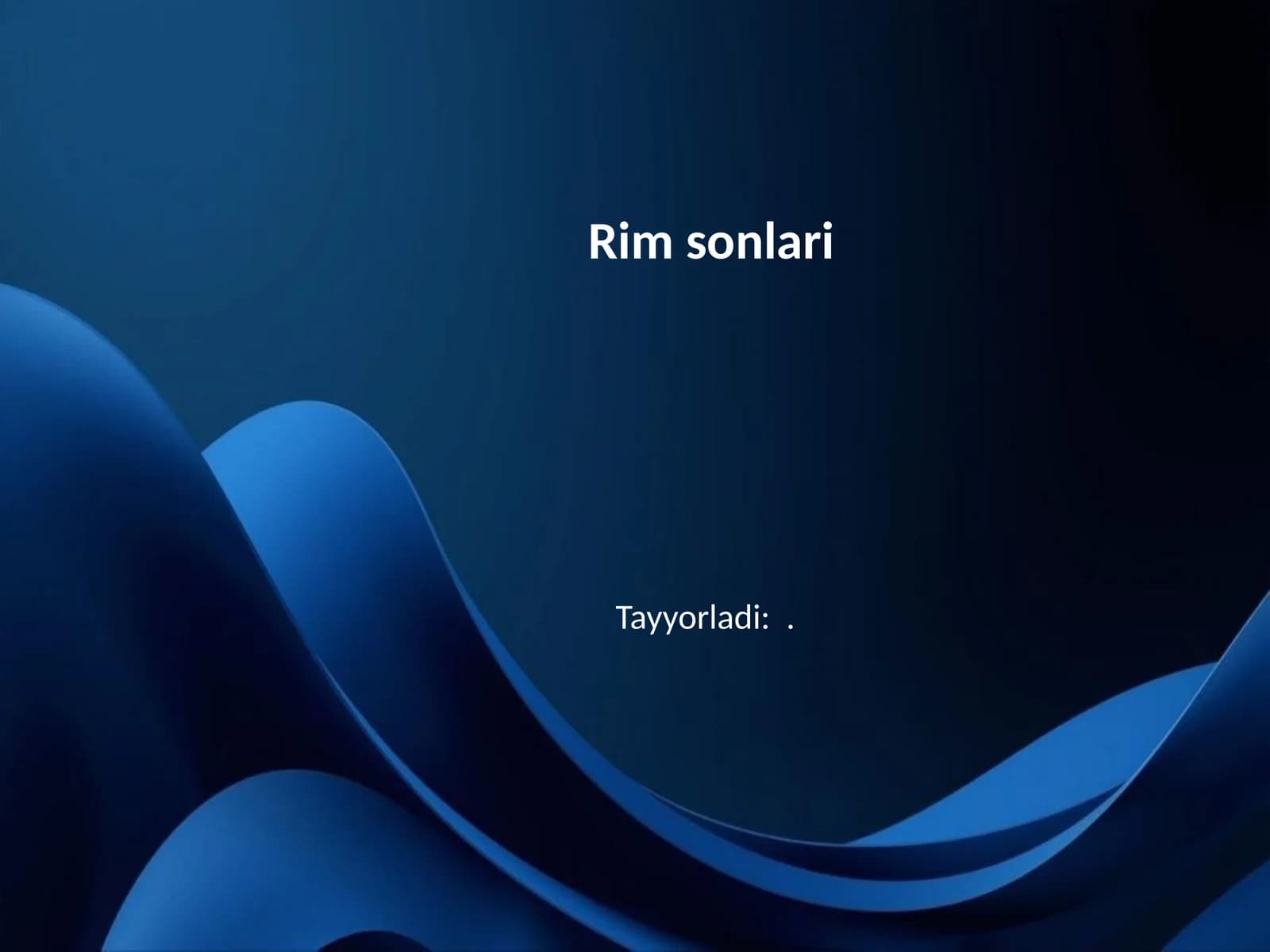Rim sonlari