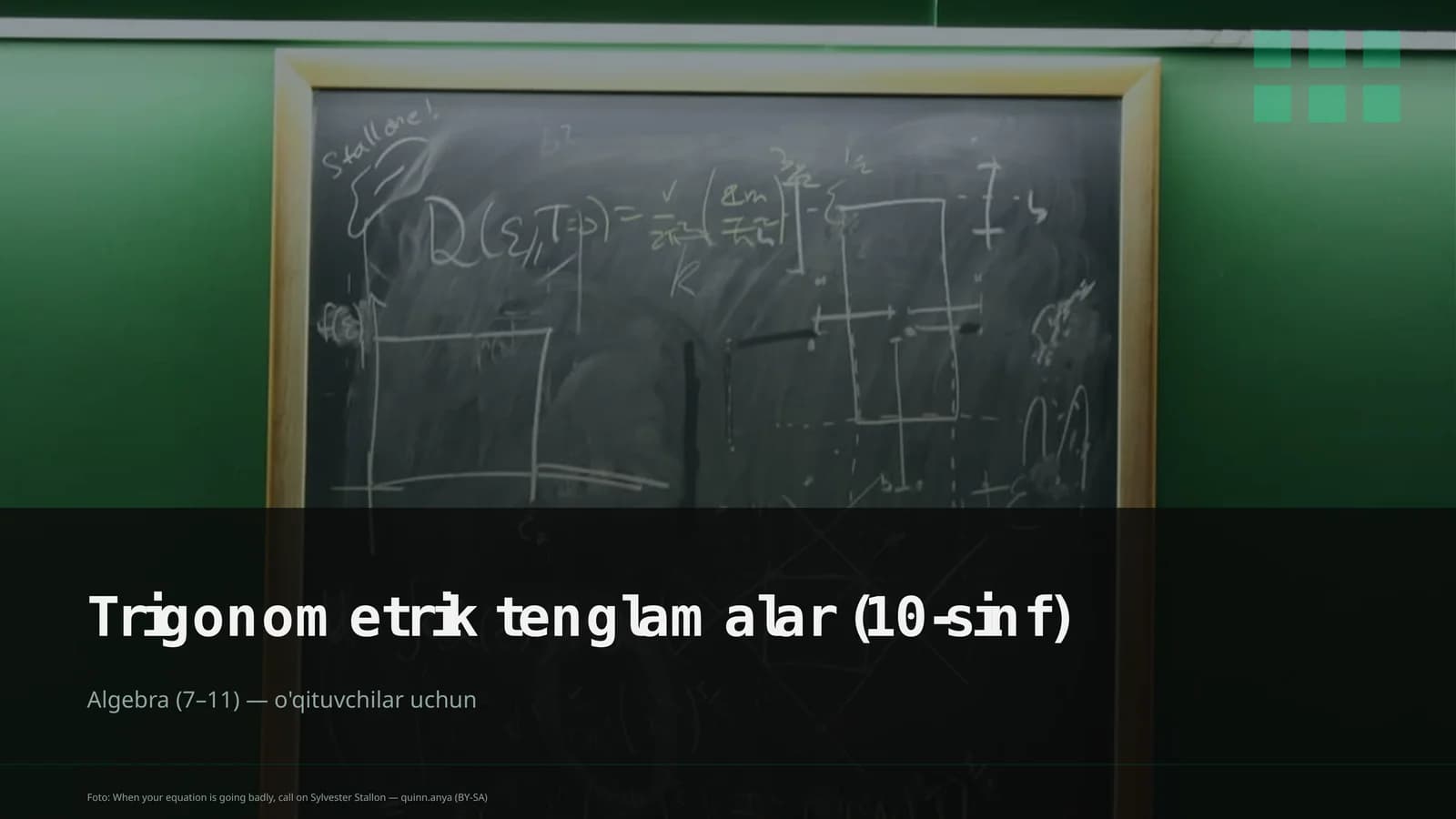 Trigonometrik tenglamalar (10-sinf)