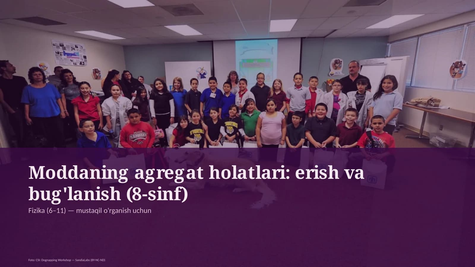 Moddaning agregat holatlari: erish va bug'lanish (8-sinf)