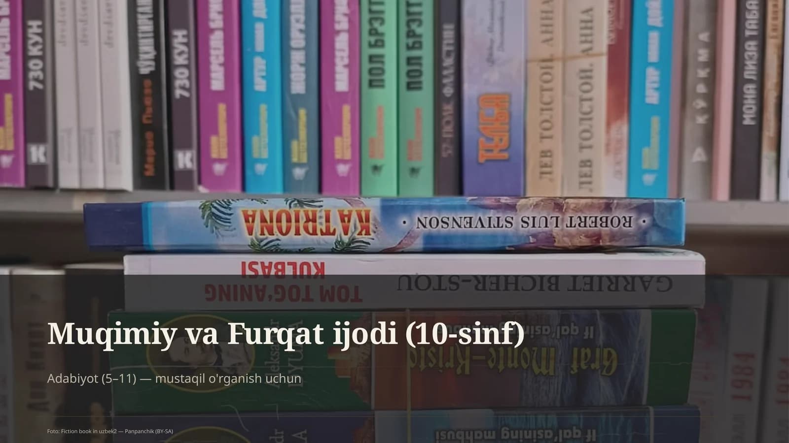 Muqimiy va Furqat ijodi (10-sinf)
