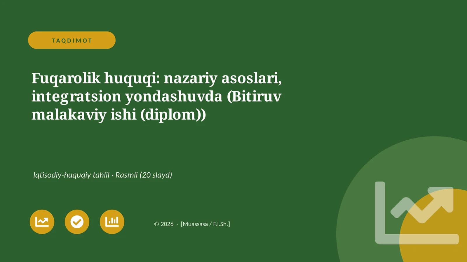 Fuqarolik huquqi: nazariy asoslari, integratsion yondashuvda (Bitiruv malakaviy ishi (diplom))