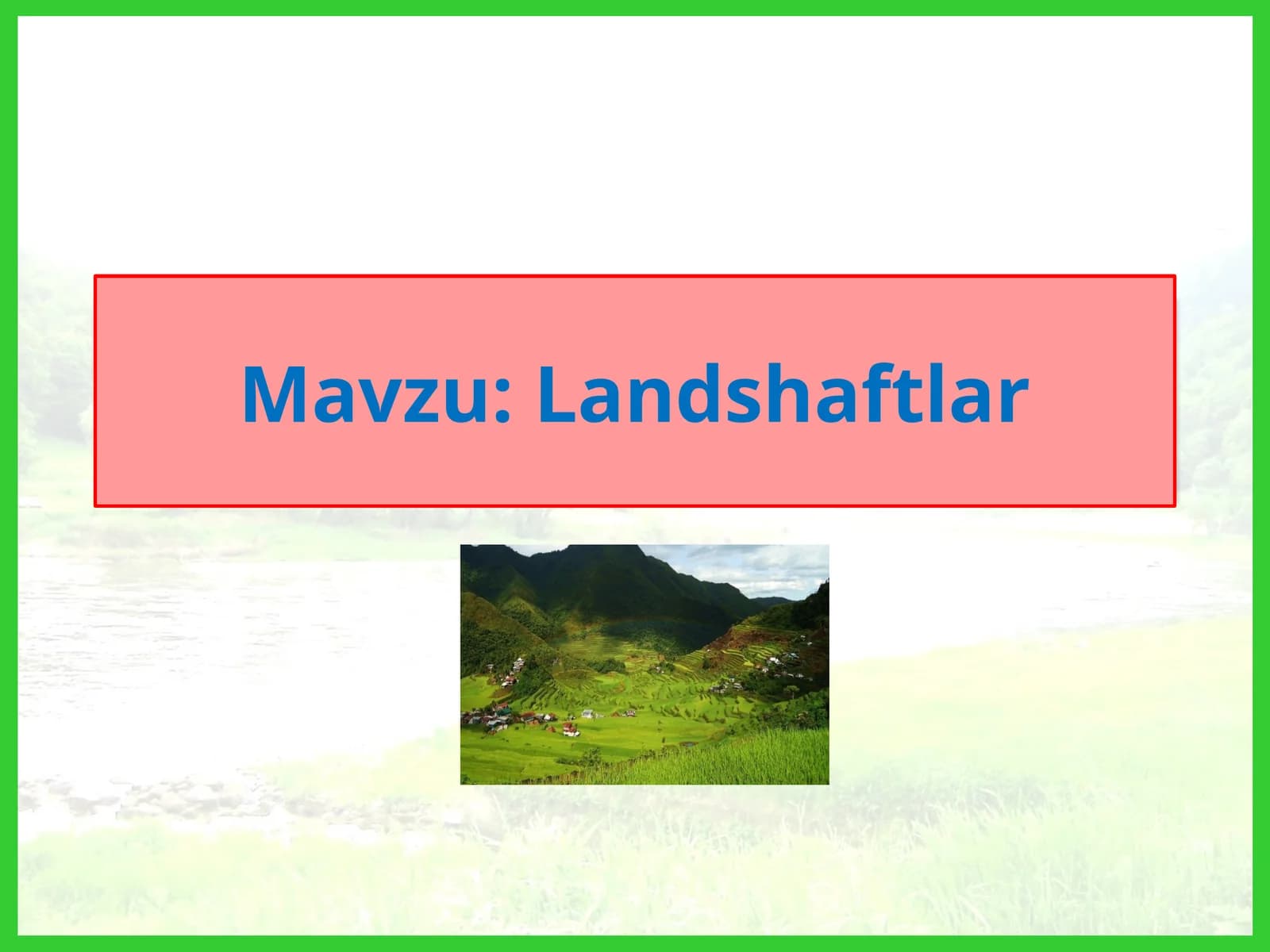 Landshaftlar