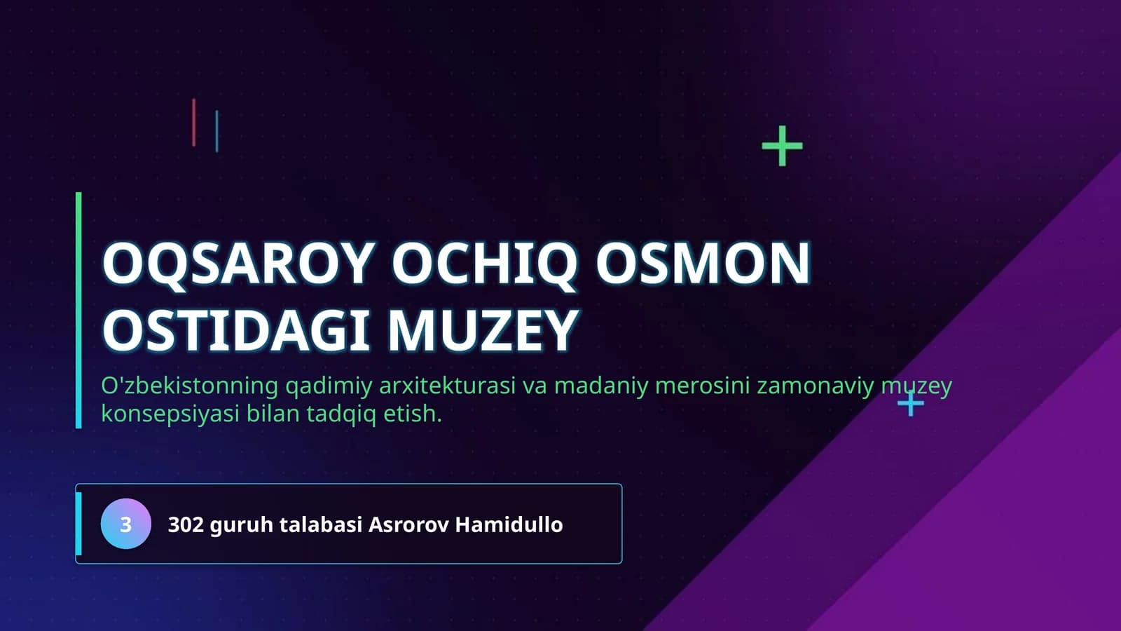 Oqsaroy ochiq osmon ostidagi muzey