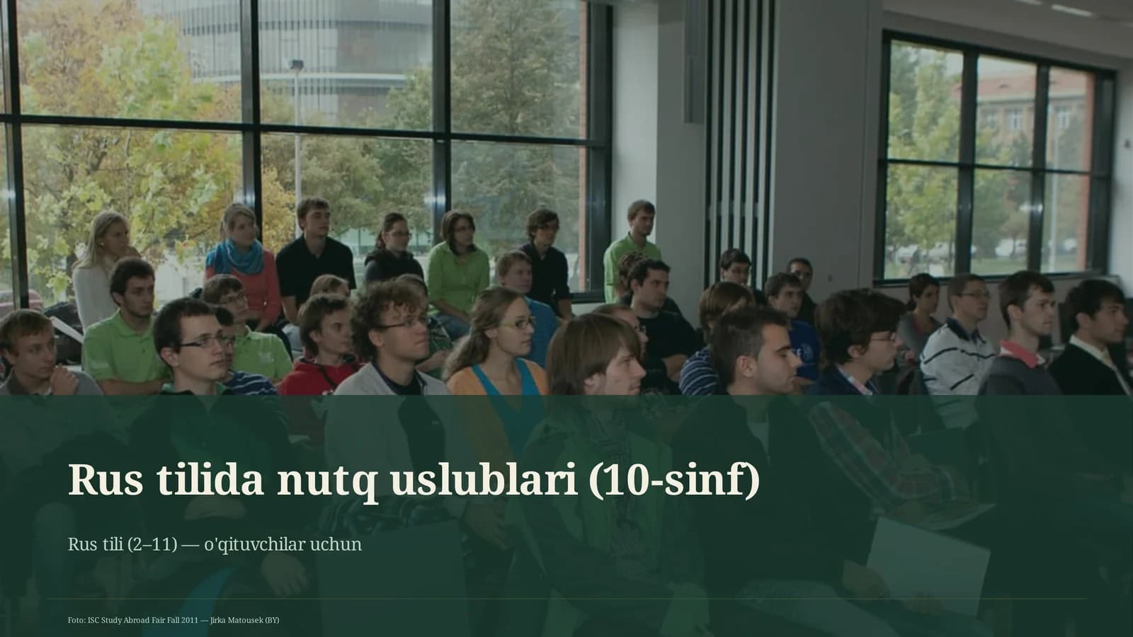 Rus tilida nutq uslublari (10-sinf)