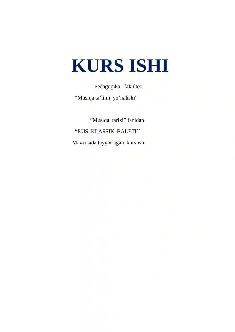 RUS KLASSIK BALETI