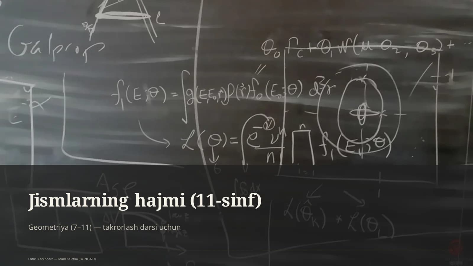 Jismlarning hajmi (11-sinf)
