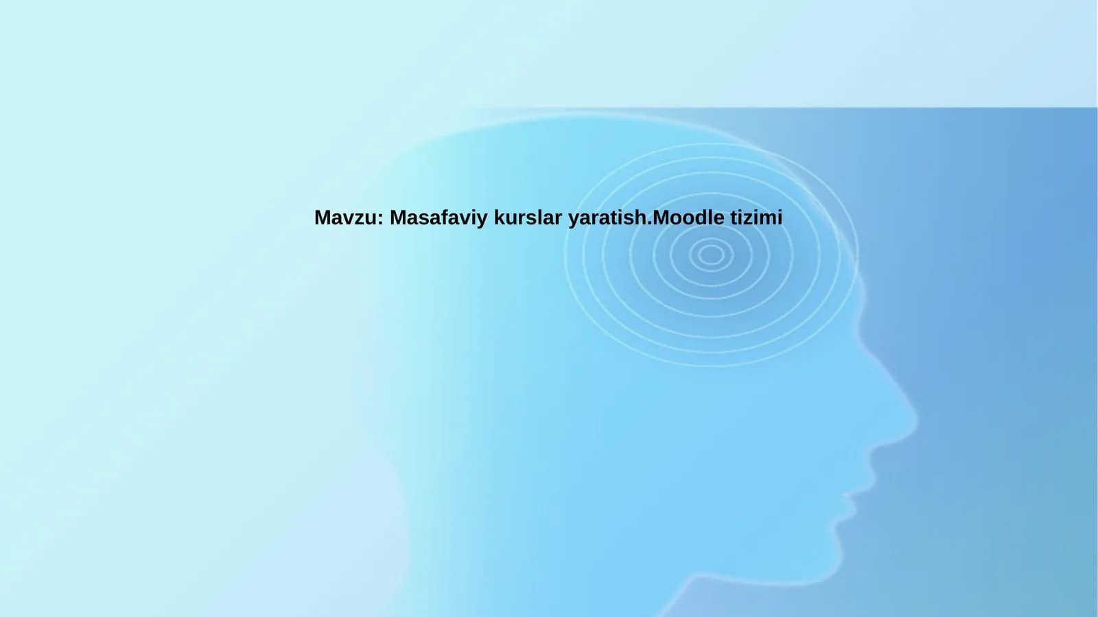 Masafaviy kurslar yaratish