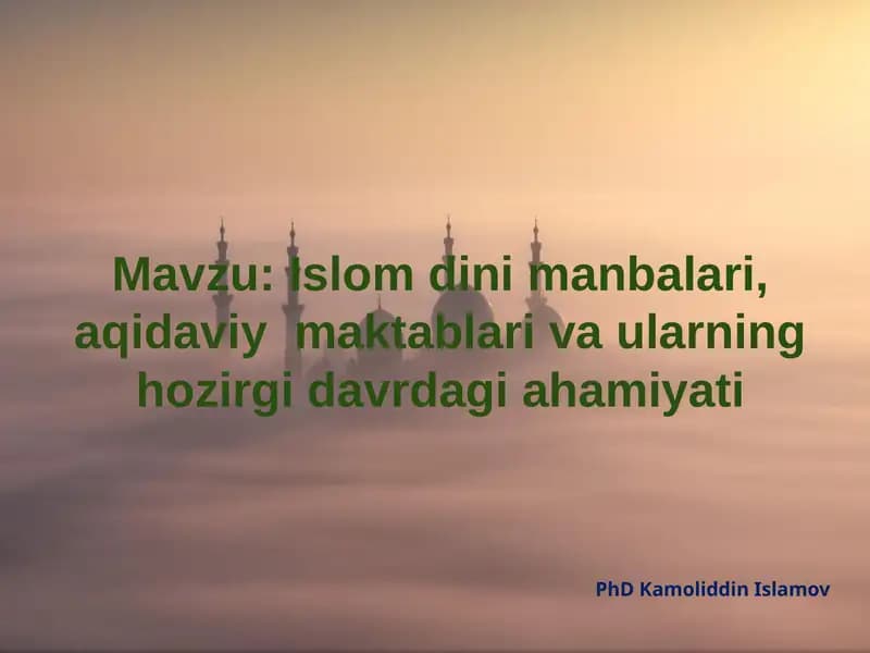 Islomdinimanbalari