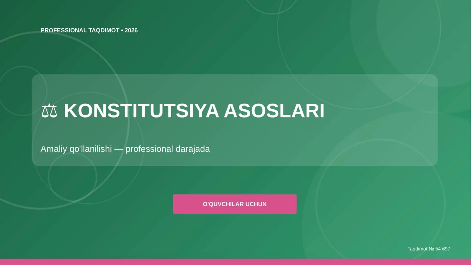 KONSTITUTSIYA ASOSLARI