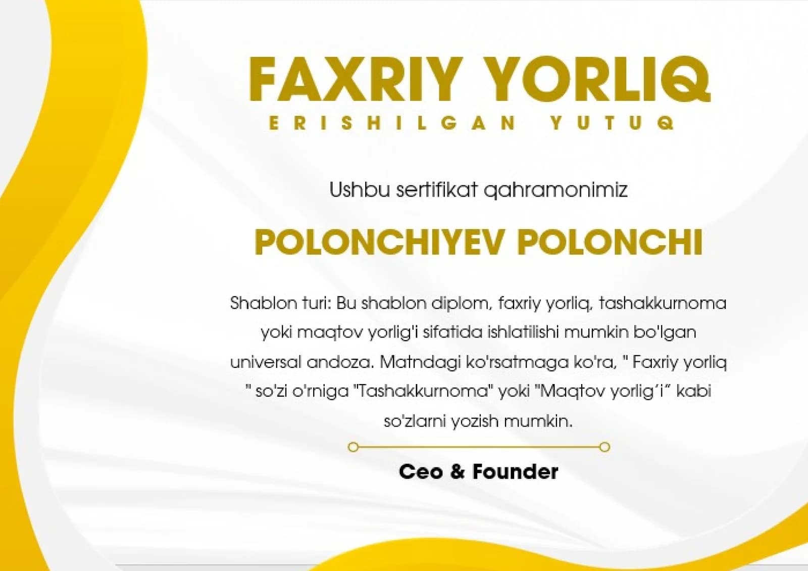 FAXRIY YORLIQ