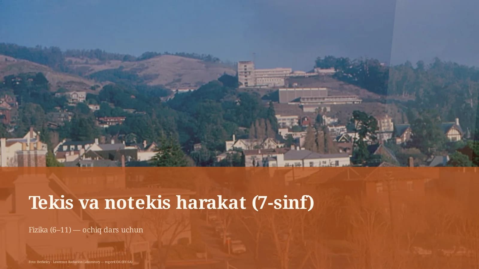 Tekis va notekis harakat (7-sinf)