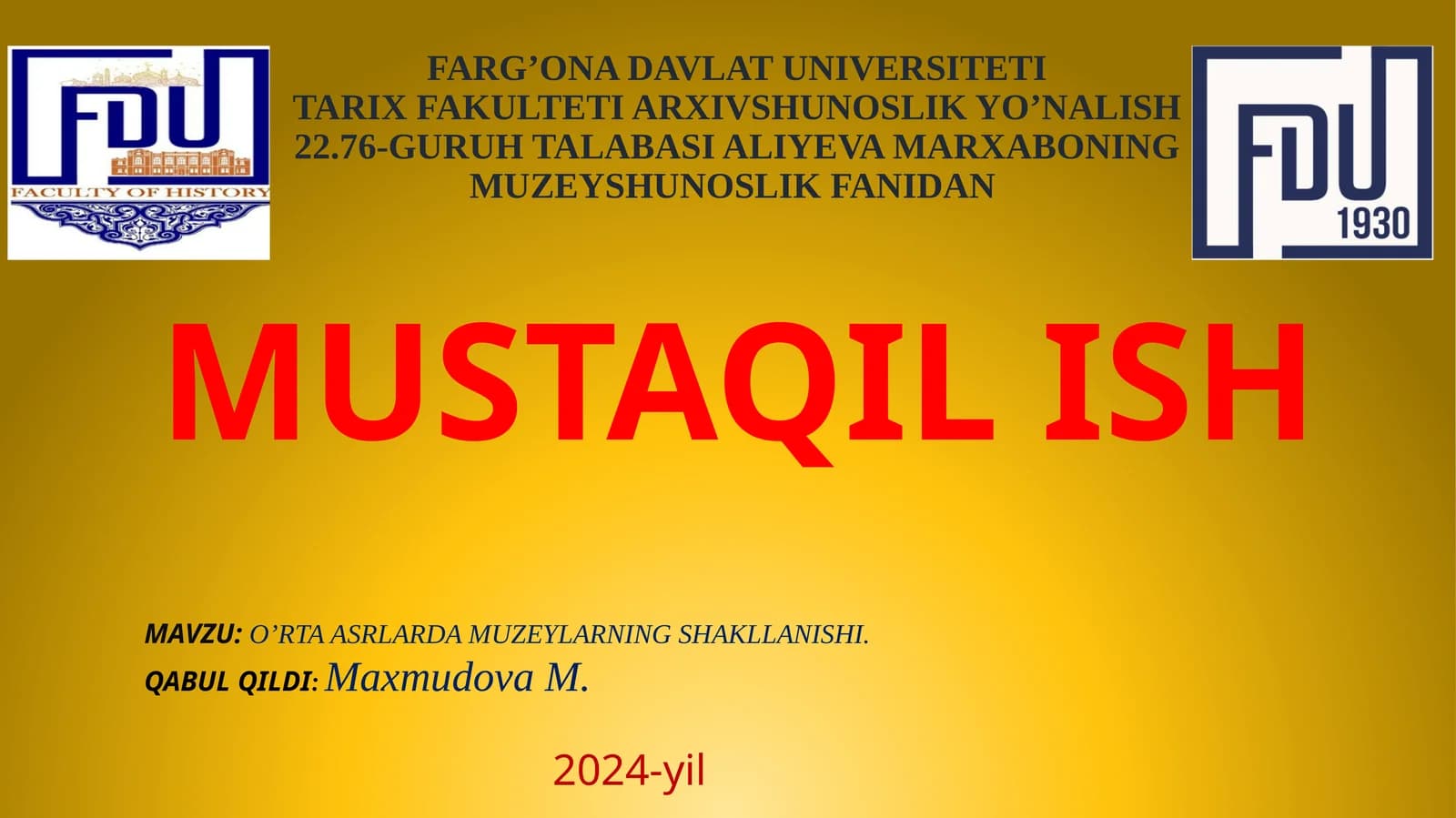 O'rta asrlarda muzeylarning shakllanishi
