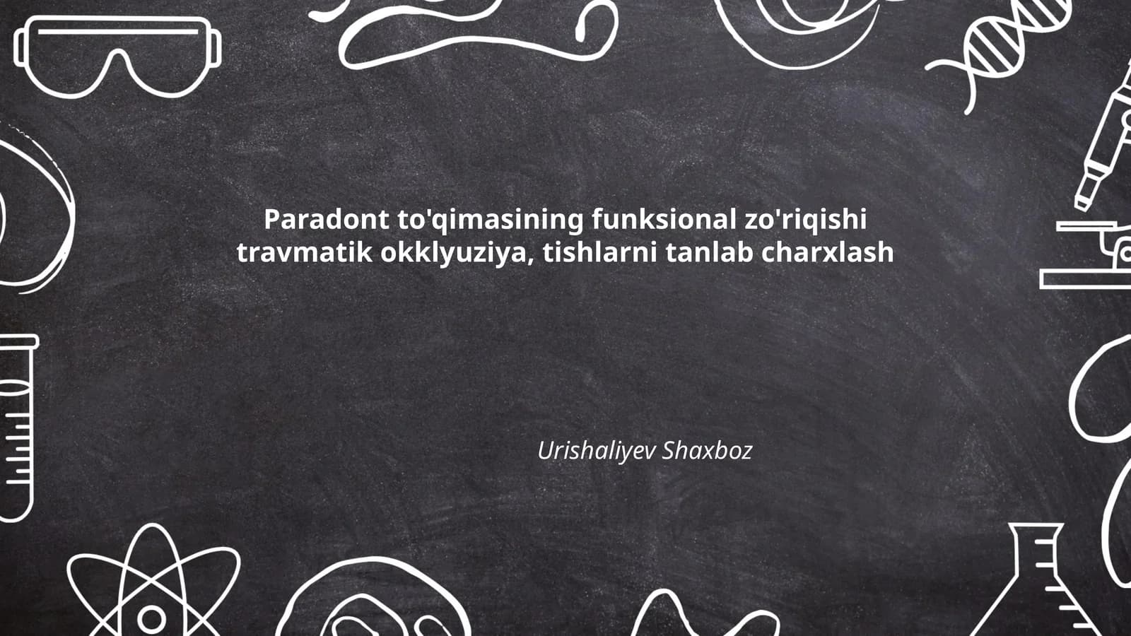 Paradont to'qimasining anatomiyasi